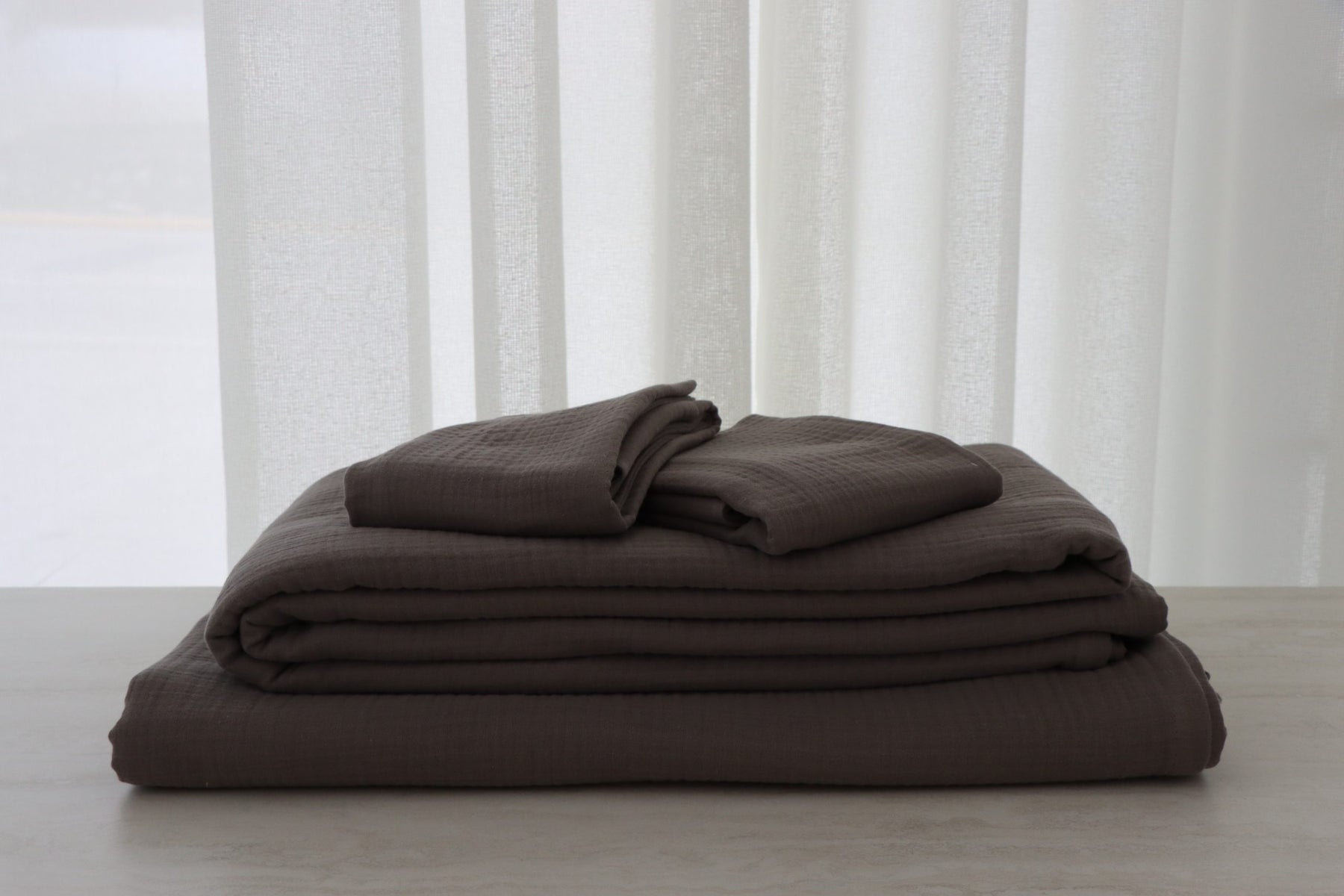 Füme Müslin Yastık Kılıfı 2’li Set