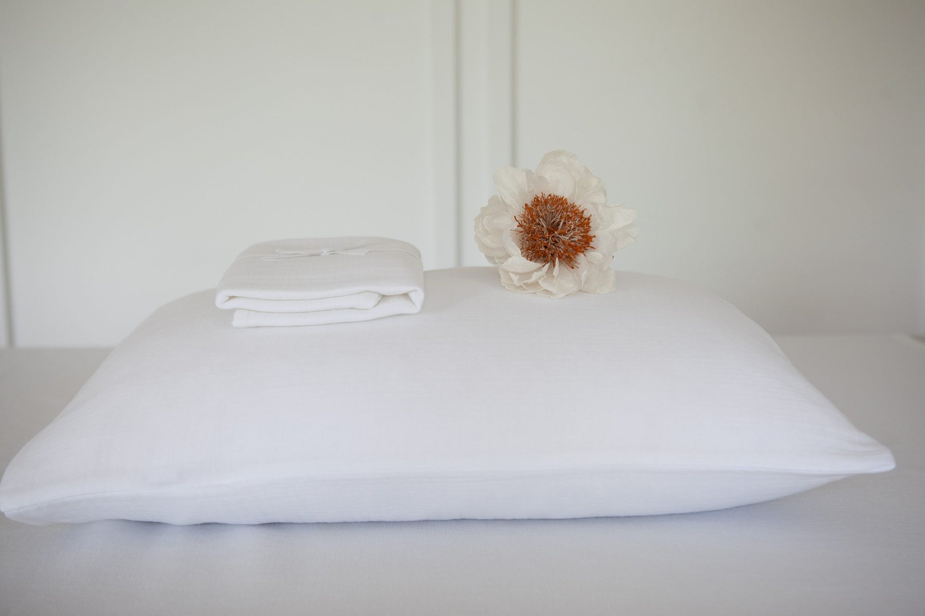 Beyaz Müslin Yastık Kılıfı 2’li Set