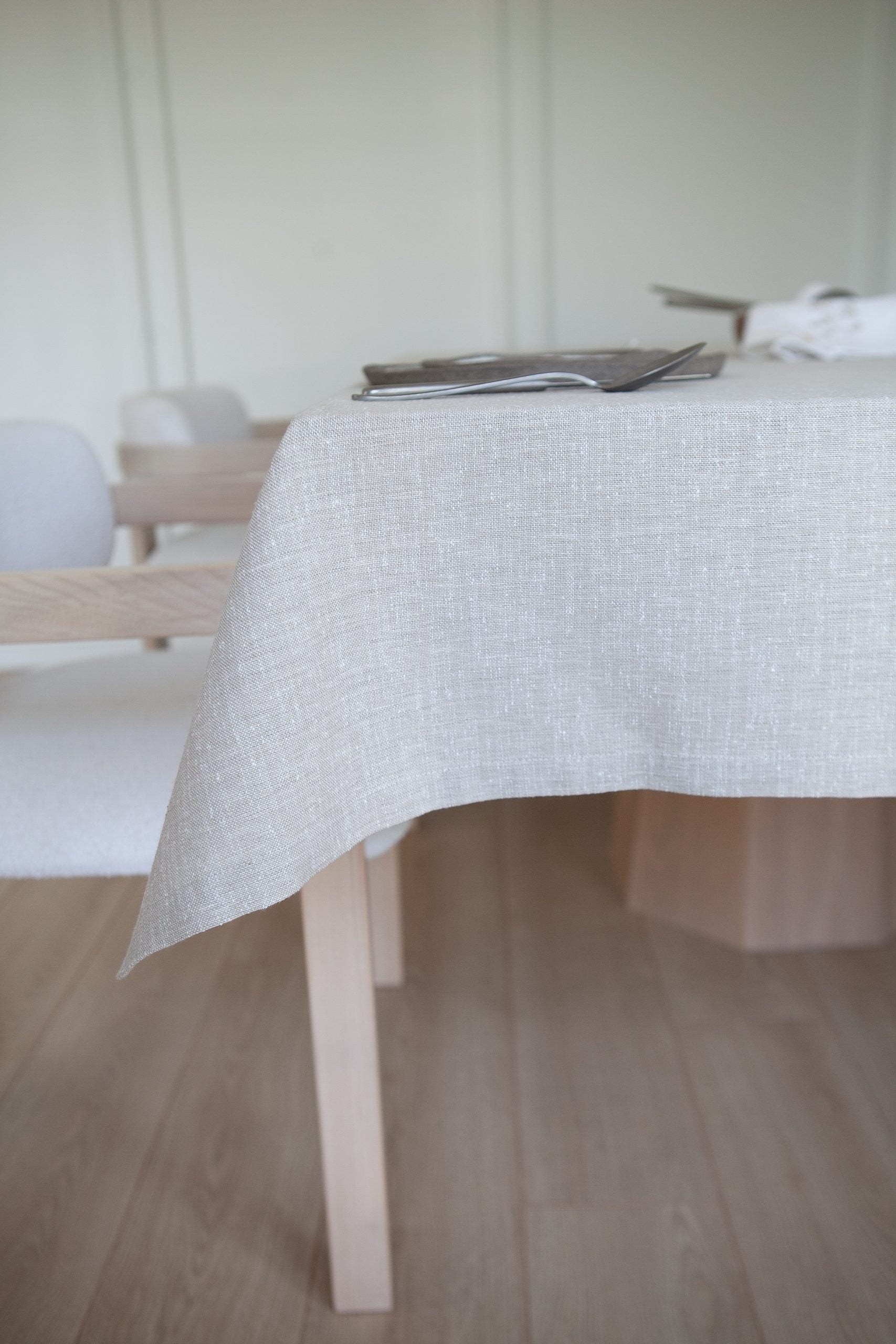 Keten Dokulu Vizon Masa Örtüsü 1.40x2.40