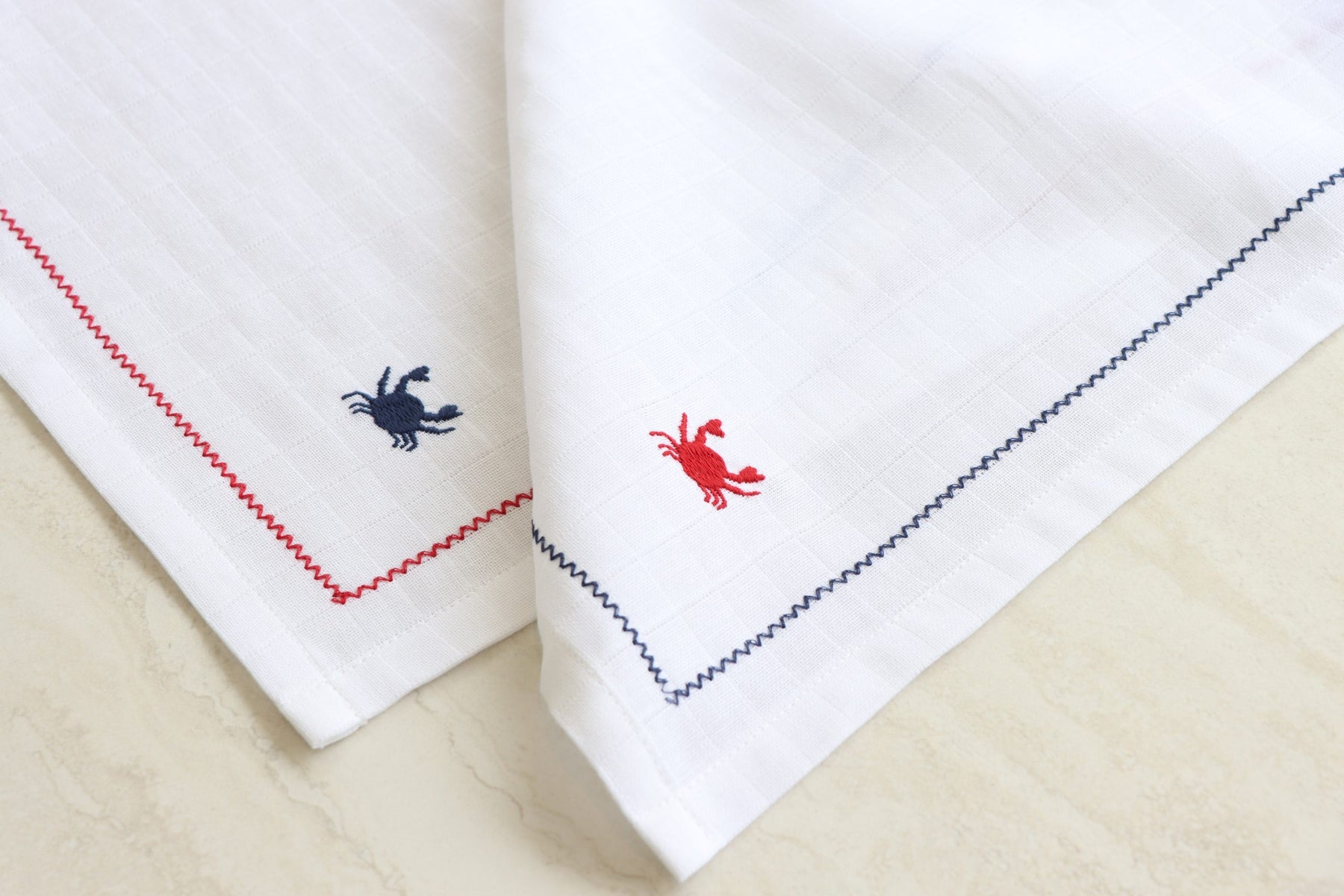 Yengeç Nakışlı Müslin Peçete 2’li Set