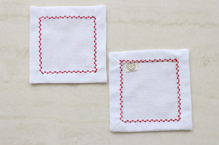 Kırmızı Pikolu Bardak Altlığı 4’lü Set