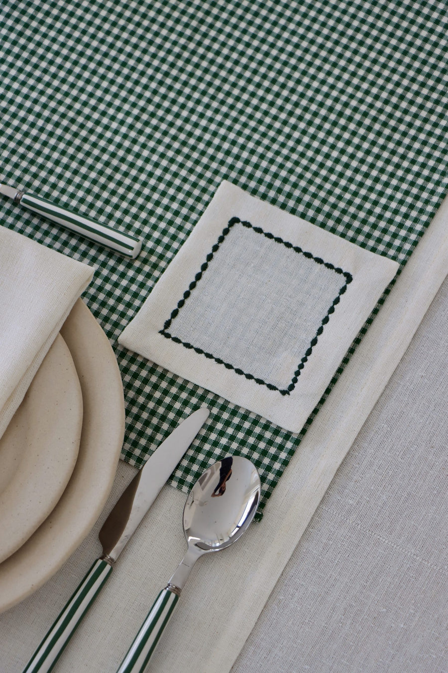 Yeşil Pikolu Bardak Altlığı 4’lü Set