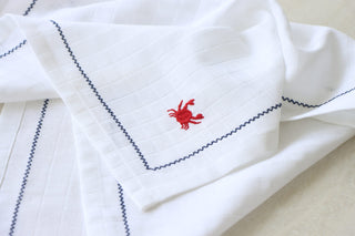 Yengeç Nakışlı Müslin Peçete 2’li Set