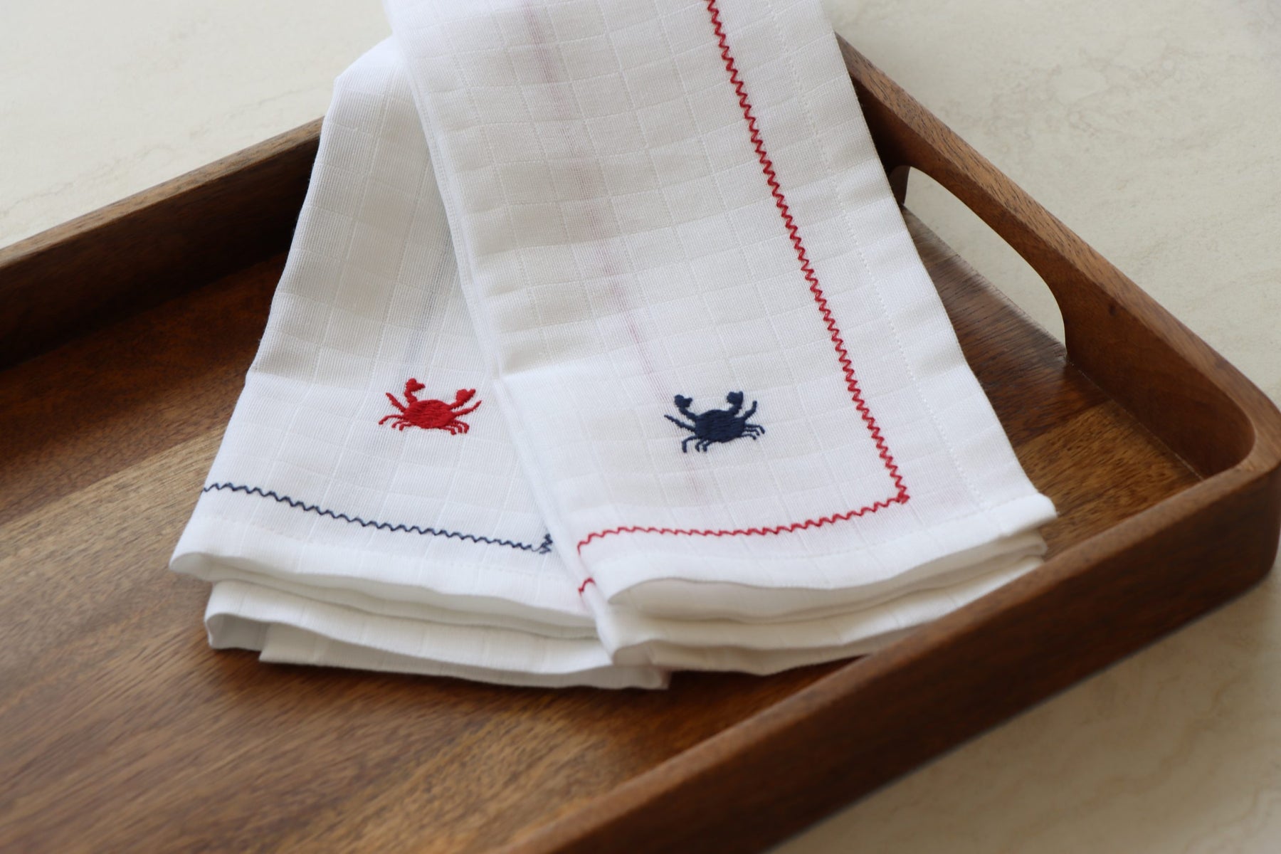 Yengeç Nakışlı Müslin Peçete 2’li Set