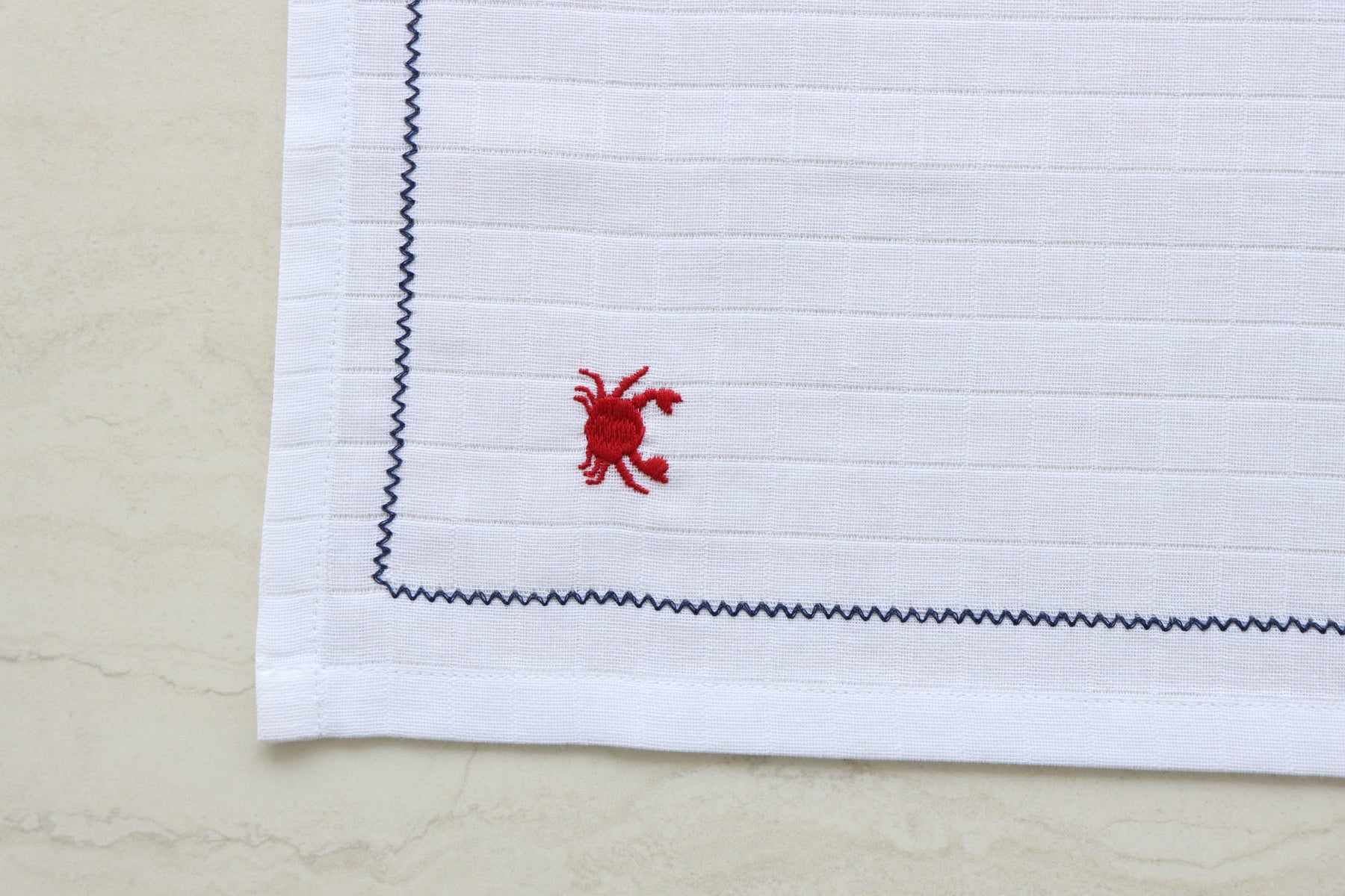 Yengeç Nakışlı Müslin Peçete 2’li Set