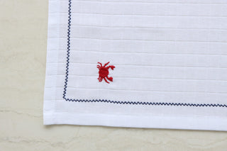 Yengeç Nakışlı Müslin Peçete 2’li Set