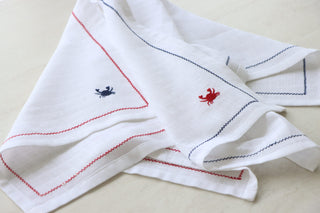 Yengeç Nakışlı Müslin Peçete 2’li Set