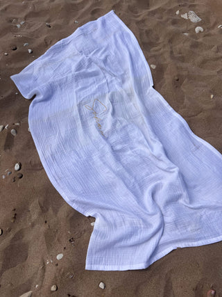 Summer Nakışlı Müslin Plaj Havlu Seti