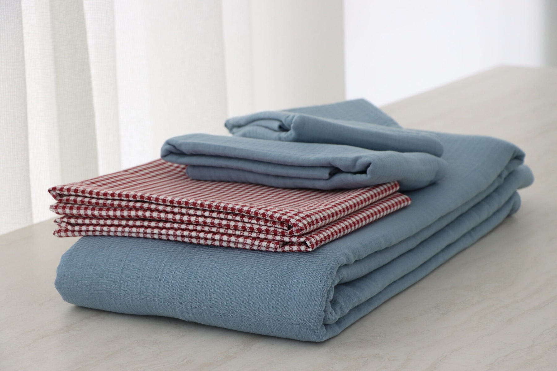 Mavi Müslin Nevresim Seti