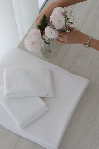 Beyaz Müslin Nevresim Seti