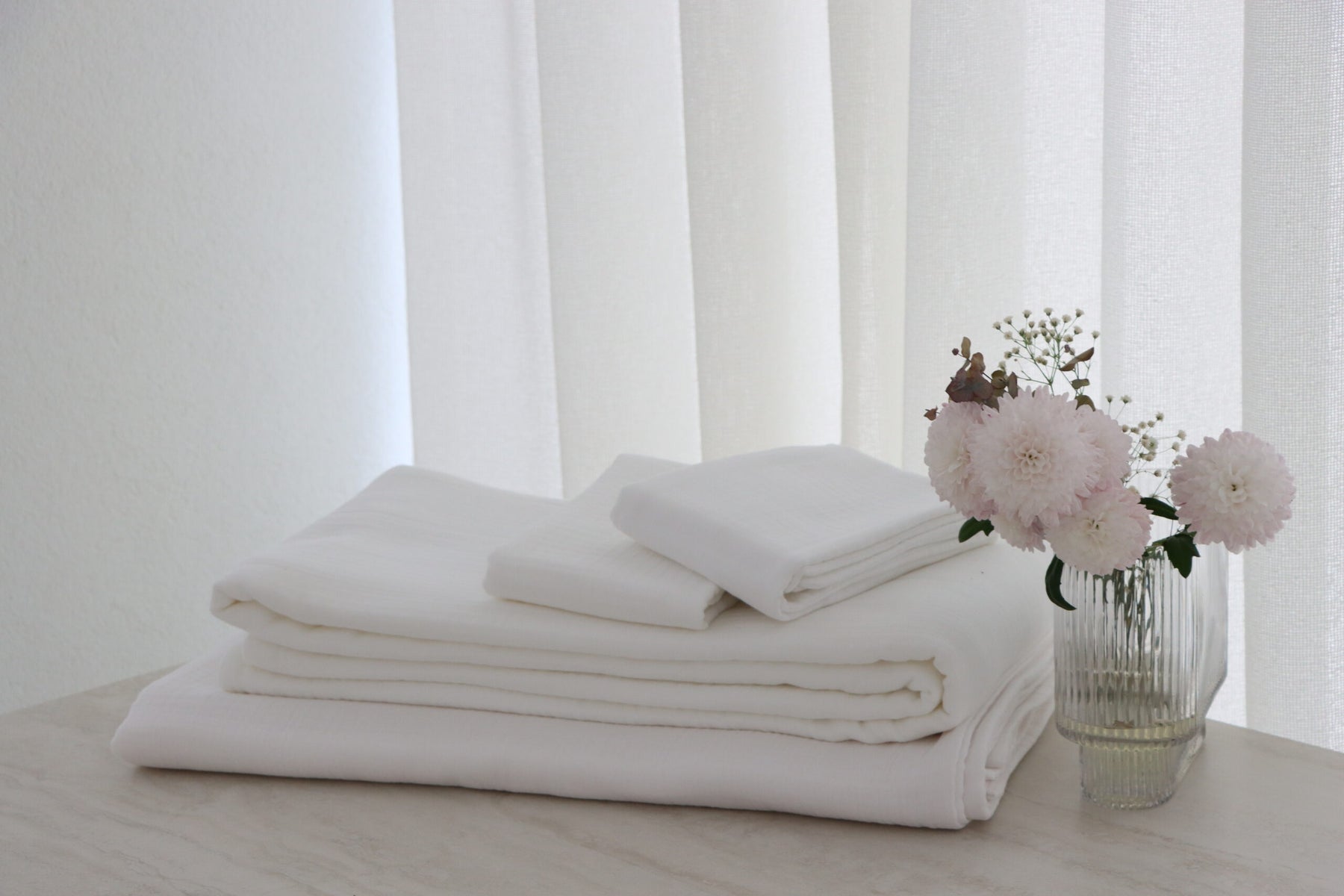 Beyaz Müslin Nevresim Seti