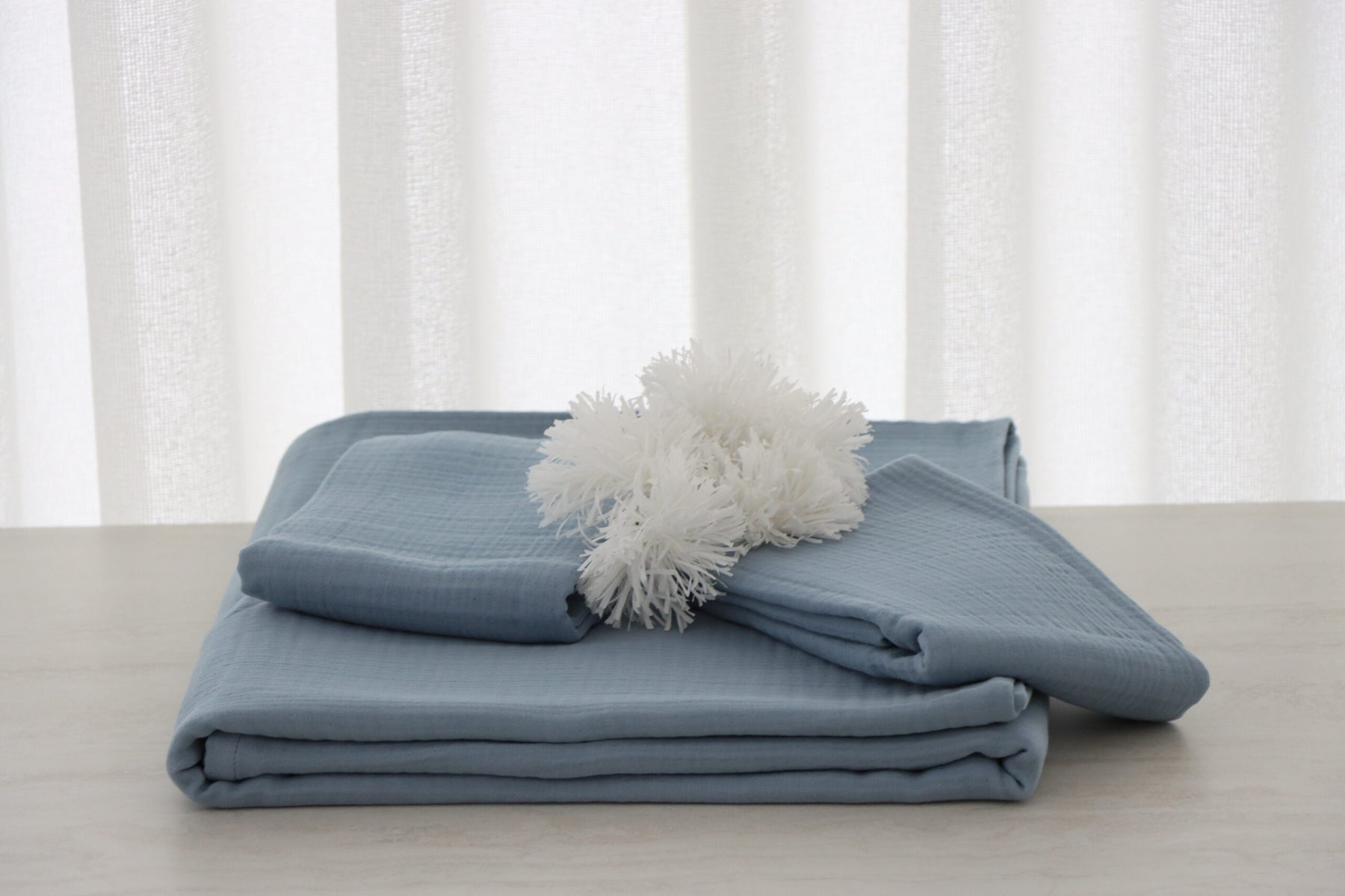 Mavi Müslin Nevresim Seti