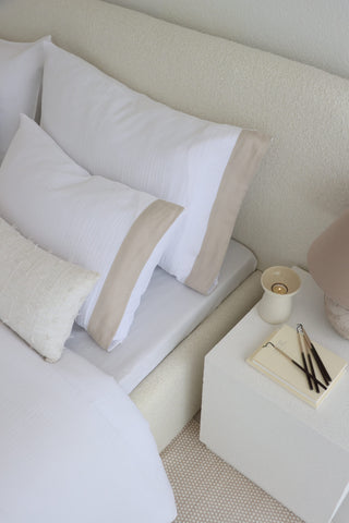 Keten Bordürlü Yastık Kılıfı 2’li Set