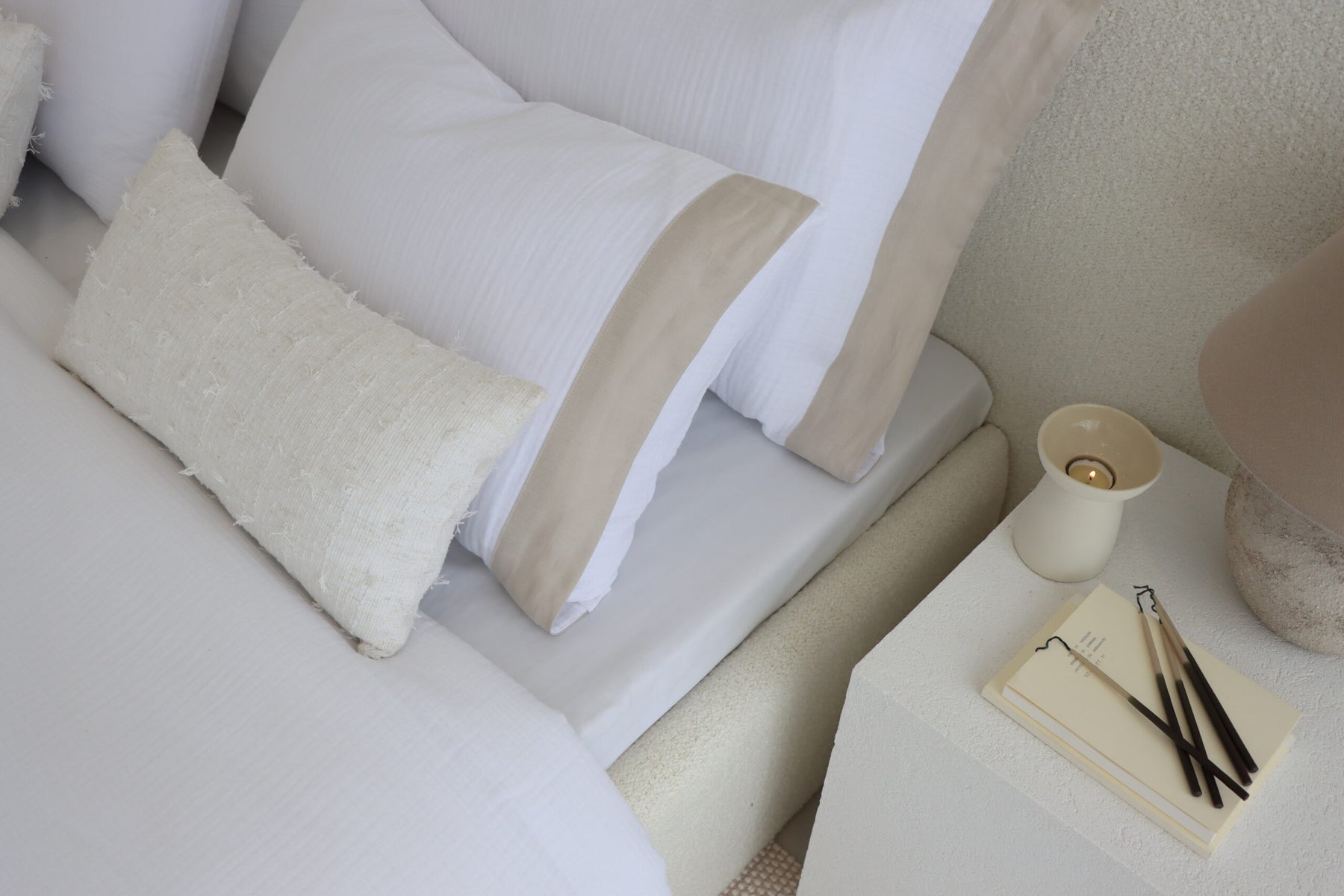 Vizon Renkli Bordürlü Müslin Pike