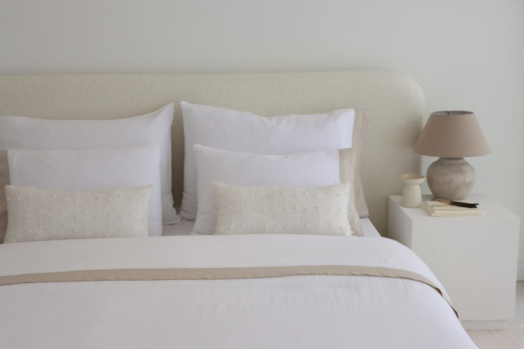 Vizon Renkli Bordürlü Müslin Pike