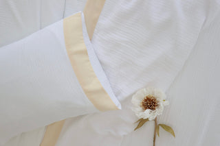 Krem Bordürlü Yastık Kılıfı 2’li Set