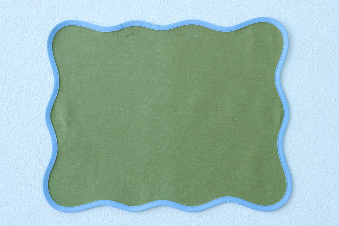 Mavi Biyeli Yeşil Amerikan Servis 2’li Set