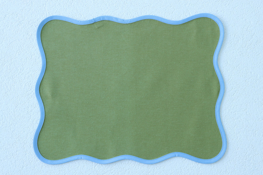 Mavi Biyeli Yeşil Amerikan Servis 2’li Set