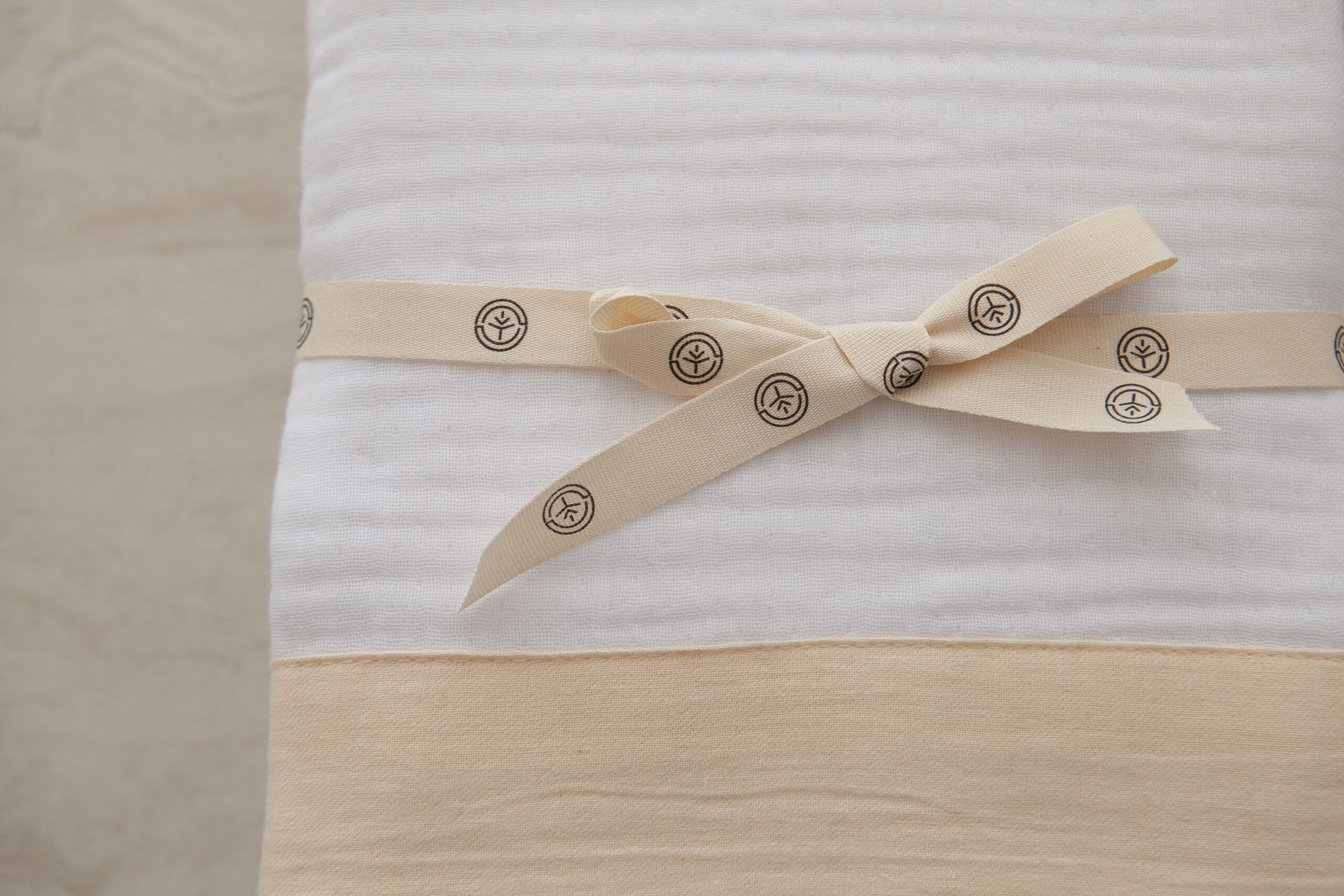 Krem Bordürlü Yastık Kılıfı 2’li Set