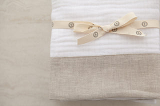 Kırçıllı Keten Bordürlü Yastık Kılıfı 2’li Set