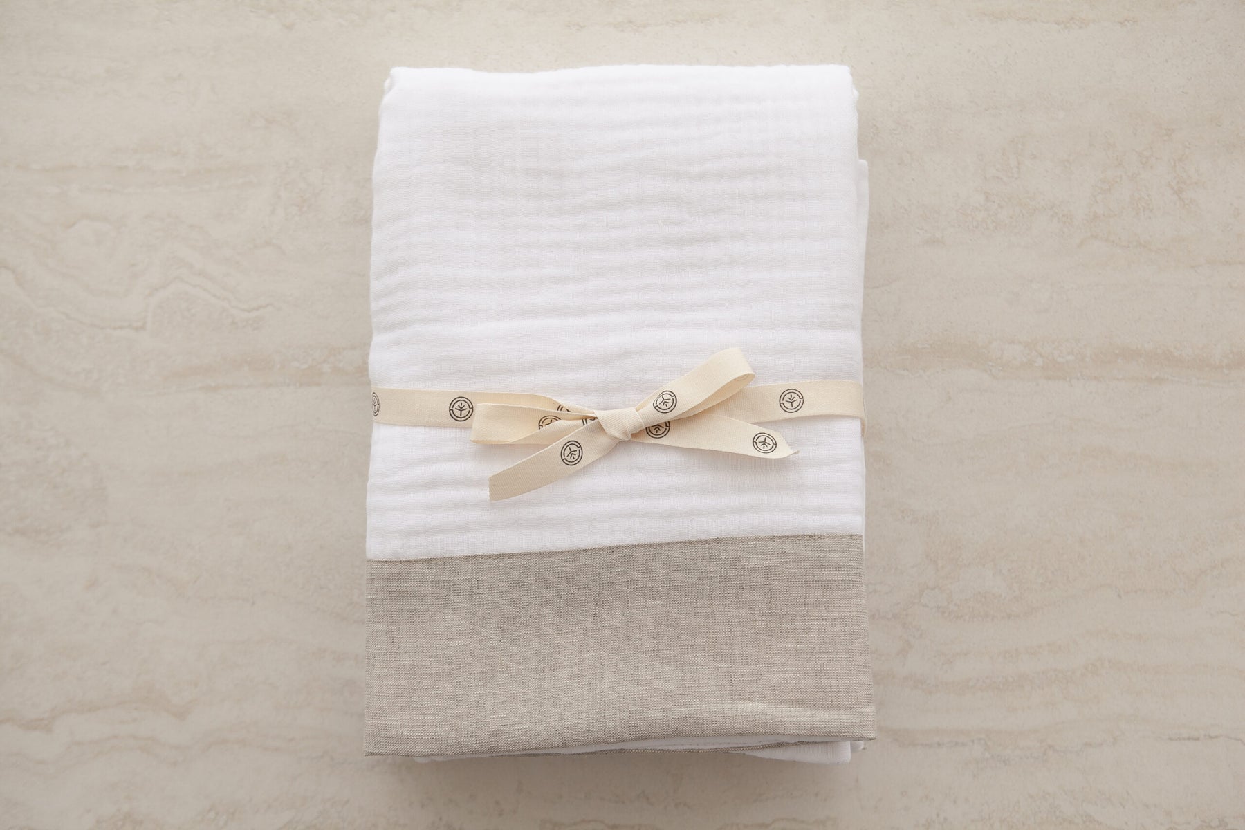 Kırçıllı Keten Bordürlü Yastık Kılıfı 2’li Set