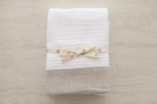 Kırçıllı Keten Bordürlü Yastık Kılıfı 2’li Set