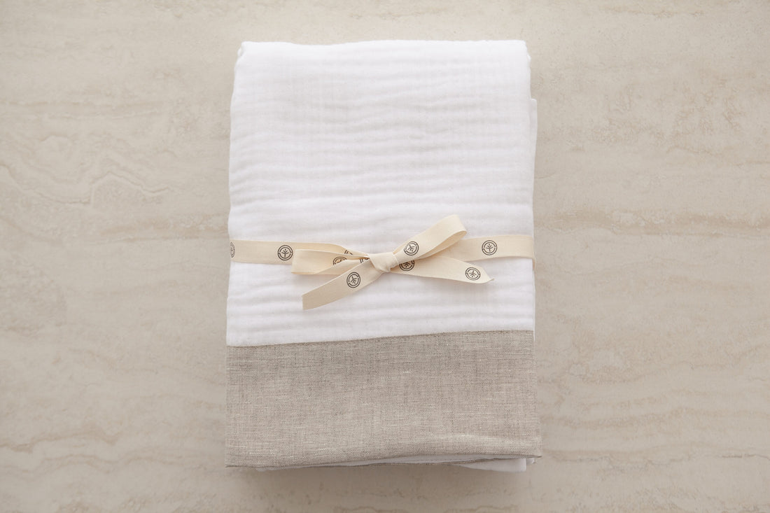 Kırçıllı Keten Bordürlü Yastık Kılıfı 2’li Set