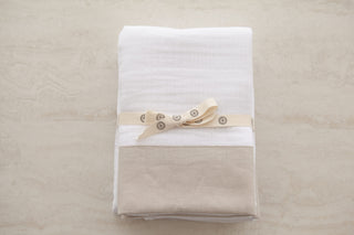 Keten Bordürlü Yastık Kılıfı 2’li Set