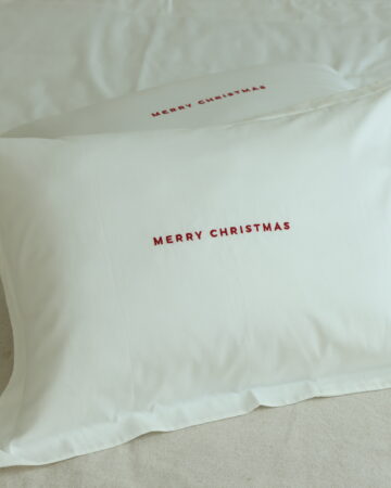 Mery Chrismas Nakışlı Yastık Kılıfı