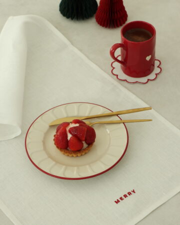 Mery Nakışlı Keten Servis Peçetesi