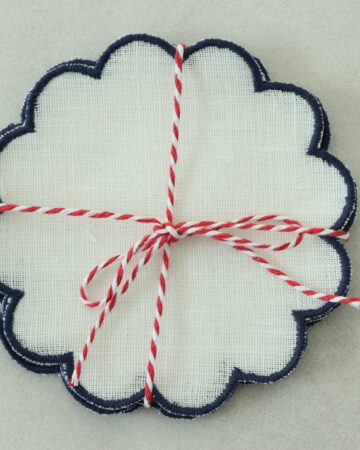 Lacivert Biye Detaylı Bardak Altlığı Seti